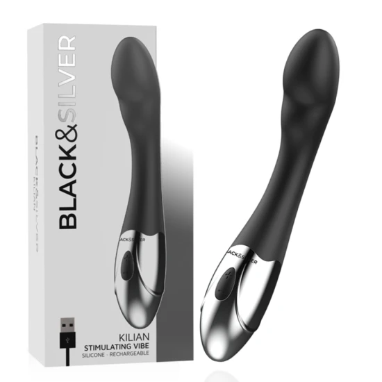 Vibrator Model KILIAN STIMULATING VIBE, Negru & Argintiu