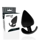 Plug anal - Textură realistă, Negru, 9.5 cm