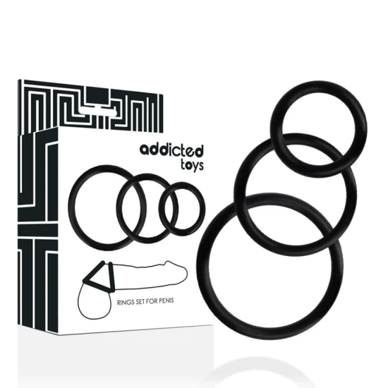 Set inele pentru penis, Negru