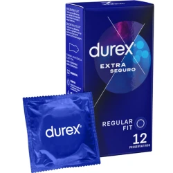 Prezervative extra sigure, latex, lubrifiate, 12 bucăți