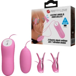 Cleste Vibrator Pretty Love - Electroșoc Roz, Mărime Ajustabilă