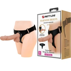 Chiloți tip ham cu dildo, universal, Natural