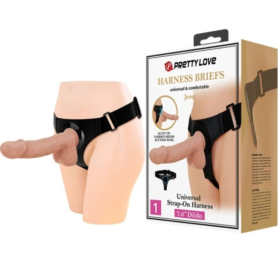 Chiloți tip ham cu dildo, universal, Natural