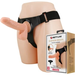 Ham Briefs Universal, Cu Dildo Tom 20 Cm, Bej