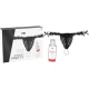 Set intt: chiloti brazilieni negri cu perle și gel lubrifiant cu aromă de căpșuni, 50 ml