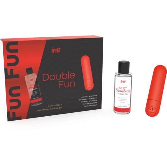 Kit Dublu de Distracție cu Glonț Vibrant și Gel de Masaj cu Căpșuni