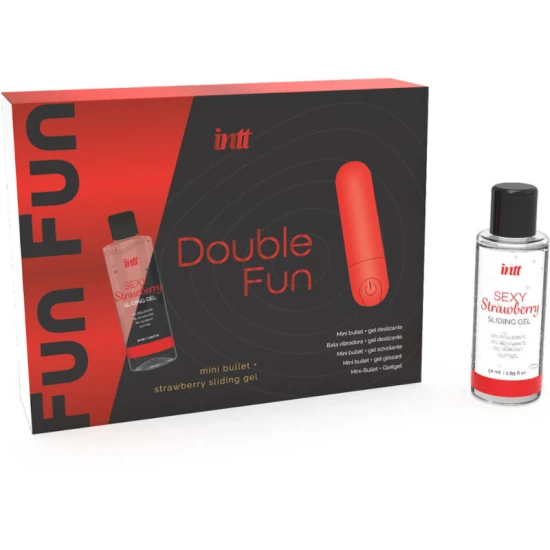 Kit Dublu de Distracție cu Glonț Vibrant și Gel de Masaj cu Căpșuni