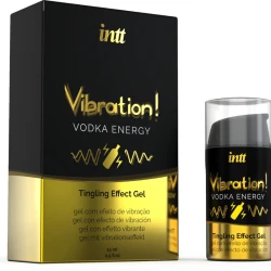 INTT - Gel stimulent intim lichid cu vibrații, Vodka, 15 ml