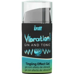 INTT - Gel vibrator lichid stimulent puternic, Gin & Tonic, 15 ml