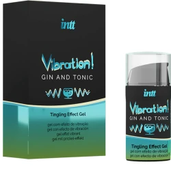 INTT - Gel vibrator lichid stimulent puternic, Gin & Tonic, 15 ml