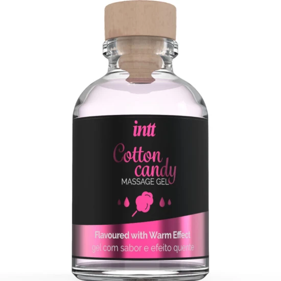 INTT - Gel de masaj, Cotton Candy cu efect de încălzire