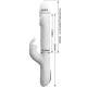 Vibrator Tip Iepure, Argintiu