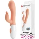 Vibrator cu stimulator din TPR ABS, culoare piele