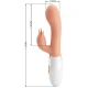 Vibrator cu stimulator din TPR ABS, culoare piele