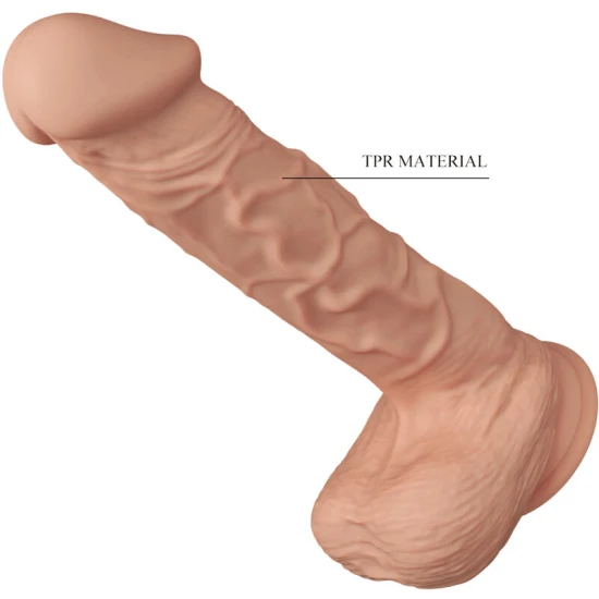 Dildo realist flexibil din TPR, culoare piele, 26 cm