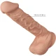 Dildo realist flexibil din TPR, culoare piele, 26 cm
