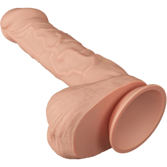 Dildo realist flexibil din TPR, culoare piele, 26 cm