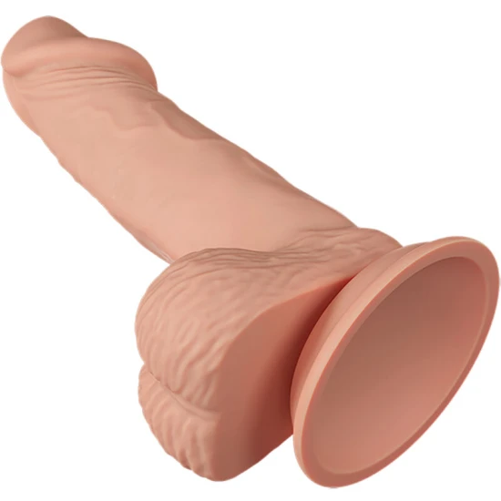DILDO FLEXIBIL REALIST ZEBULON - BEAUTIFUL ENCOUNTER, 19,4 CM, culoare naturală