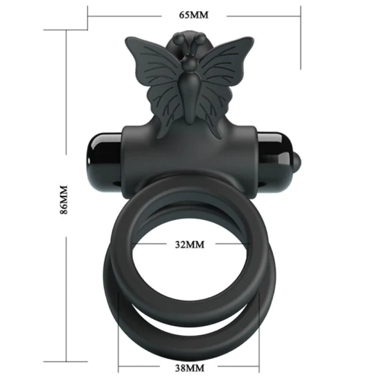 Inel vibrator dublu, Negru