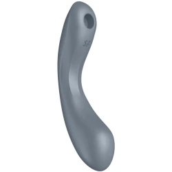 Stimulator Air Pulse, vibrator G-spot și lay-on, silicon, gri