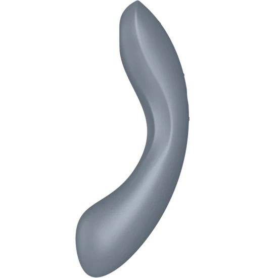 Stimulator Air Pulse, vibrator G-spot și lay-on, silicon, gri