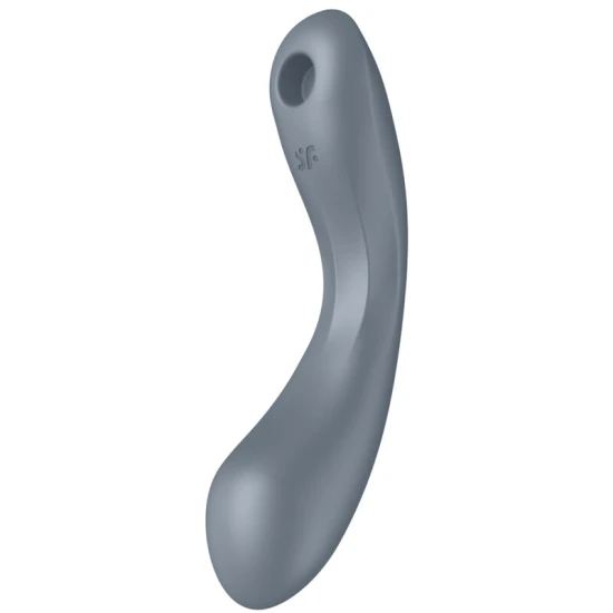 Stimulator Air Pulse, vibrator G-spot și lay-on, silicon, gri