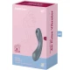 Stimulator Air Pulse, vibrator G-spot și lay-on, silicon, gri
