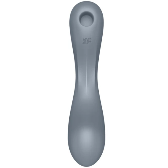 Stimulator Air Pulse, vibrator G-spot și lay-on, silicon, gri