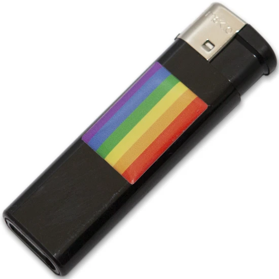 Brichetă reîncărcabilă neagră, Negru cu steag LGBT