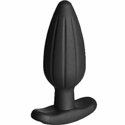 Jucărie tip dop anal din silicon, Negru