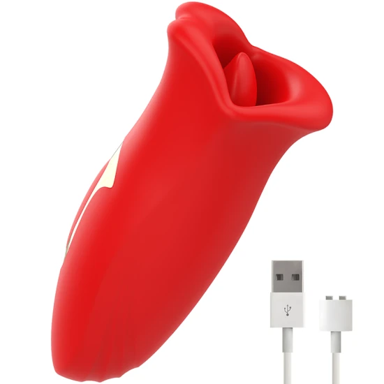 Stimulator clitoridian vibratoare și mușcător din silicon, negru