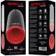 Masturbator masculin SPIN-X, încălzire și rotație, Negru/Roșu