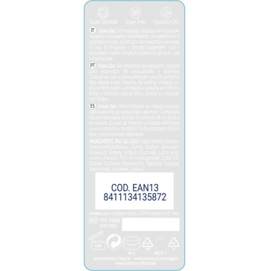 CONTROL - Gel de masaj 2-în-1, Marea Mediteraneană