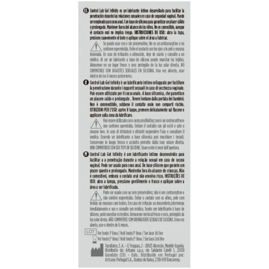 CONTROL - Lubrifiant pe bază de silicon, Infinity, 75 ml