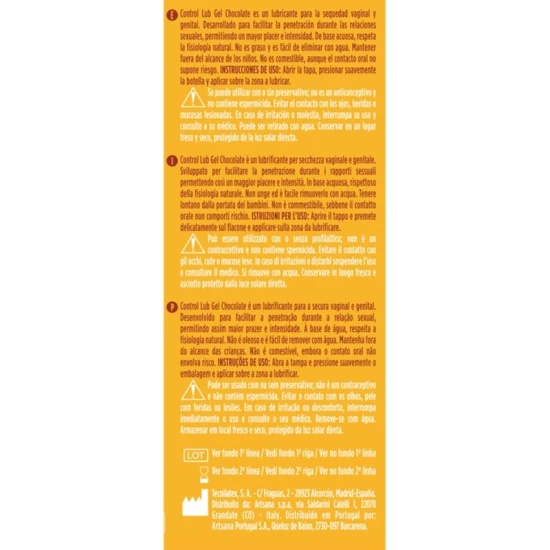 CONTROL - Lubrifiant gel pentru uscăciune, Chocolate, 75 ml