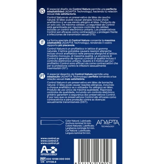 CONTROL - Adapta Nature Condoms, prezervative, 6 bucăți