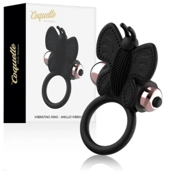 Inel Vibrator Coquette Chic Desire - Fluture, Negru/Auriu