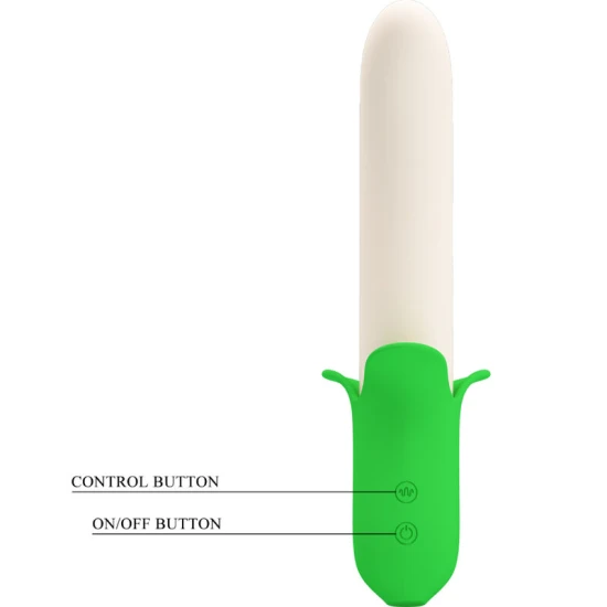 Jucărie tip vibrator, Banana Knight, Super Power, 7 moduri vibrații, Verde deschis