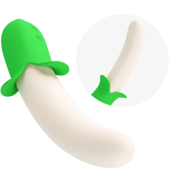 Jucărie tip vibrator, Banana Knight, Super Power, 7 moduri vibrații, Verde deschis