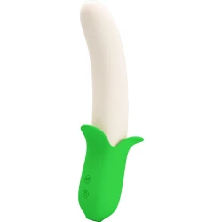 Jucărie tip vibrator, Banana Knight, Super Power, 7 moduri vibrații, Verde deschis