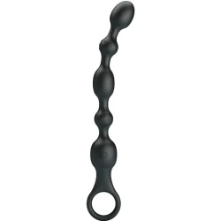 Vibrator anal cu bile, 10 moduri, silicon, Negru