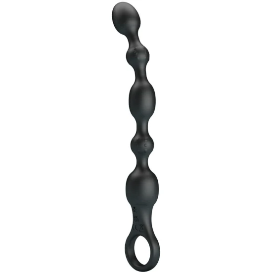 Vibrator anal cu bile, 10 moduri, silicon, Negru