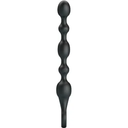 Vibrator anal cu bile, 10 moduri, silicon, Negru