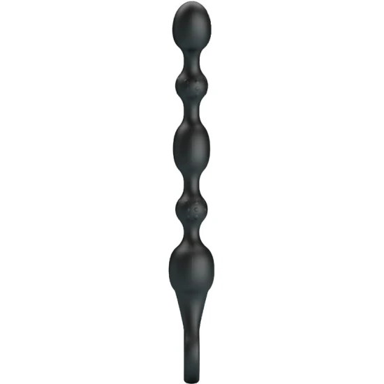 Vibrator anal cu bile, 10 moduri, silicon, Negru