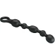 Vibrator anal cu bile, 10 moduri, silicon, Negru