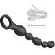 Vibrator anal cu bile, 10 moduri, silicon, Negru
