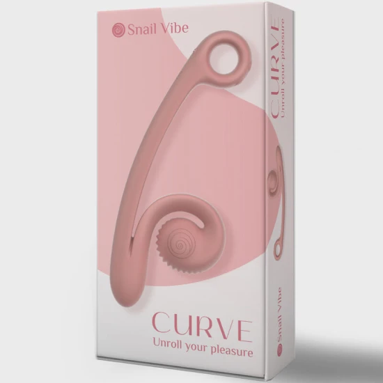 Vibrator Curbat - Ergonomic, Peach, Mărime Unică