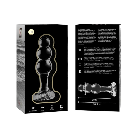 Plug Anal Nebula Series Model 1 - Borosilicat, Clar, 10.5 cm