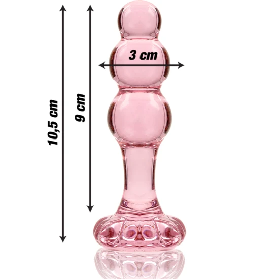 Plug Anal Nebula Series - Borosilicat, Roz, 10.5 cm -O- 3 cm