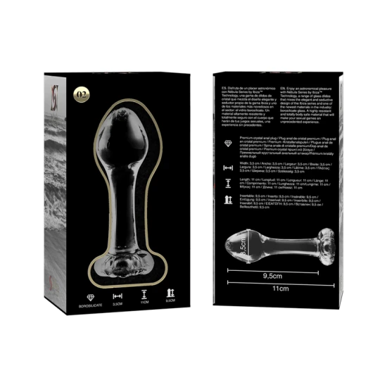 Plug Anal Nebula Series - Borosilicat, Transparent, 11 cm